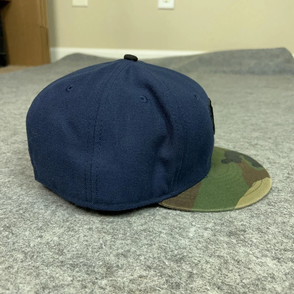 Minnesota Twins Hat‎ Cap Fitted Mens 7 1/2 Blue Camo MLB Baseball New Era